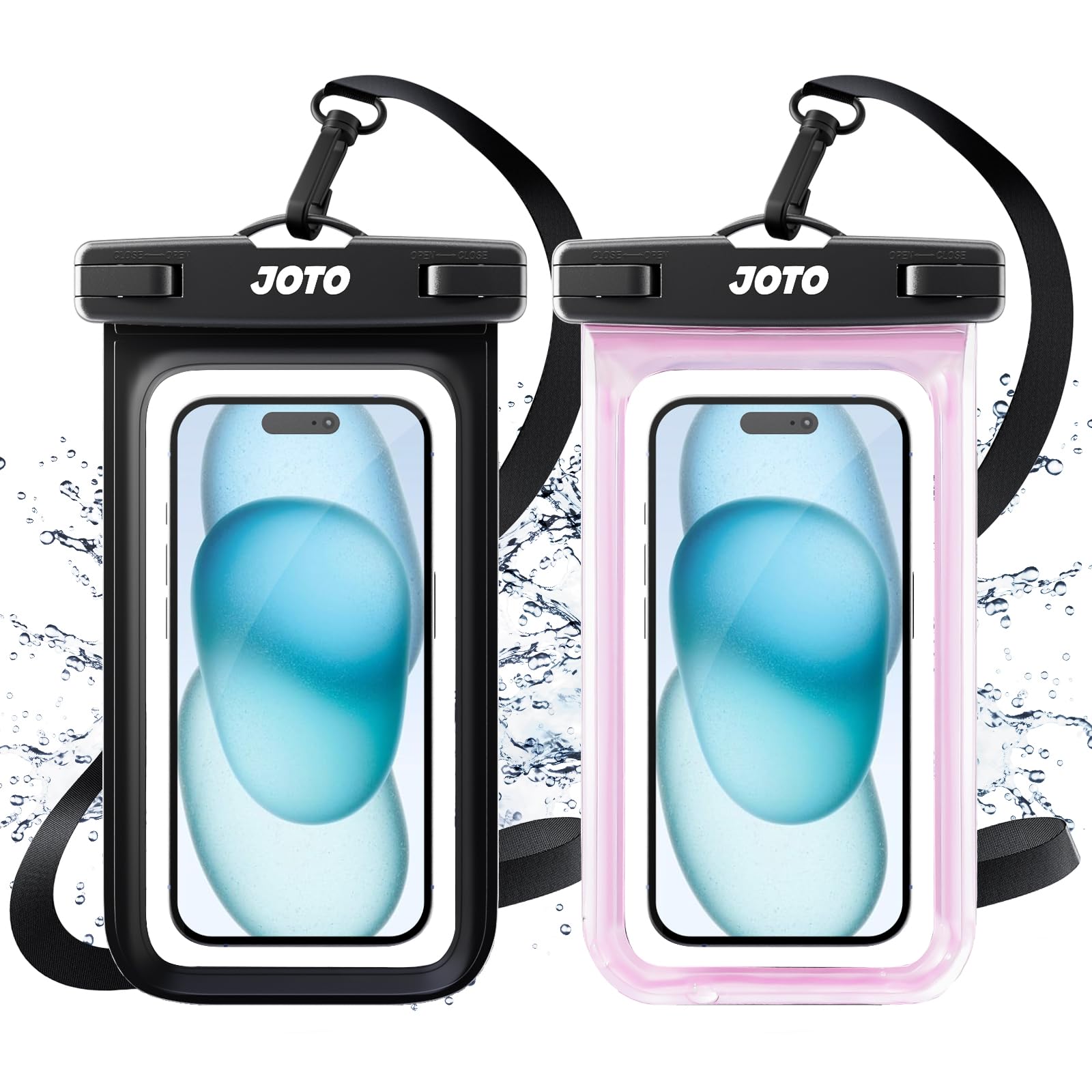 JOTO Up to 7" Universal Waterproof Phone Case for iPhone 17 Air 16 15 14 13 12 11 Plus Pro Max, IPX8 Cellphone Dry Bag XR X SE, Galaxy S23 S22 S21 S20+ S20 S10 Plus Note, Pixel -Black — Amazon image 12