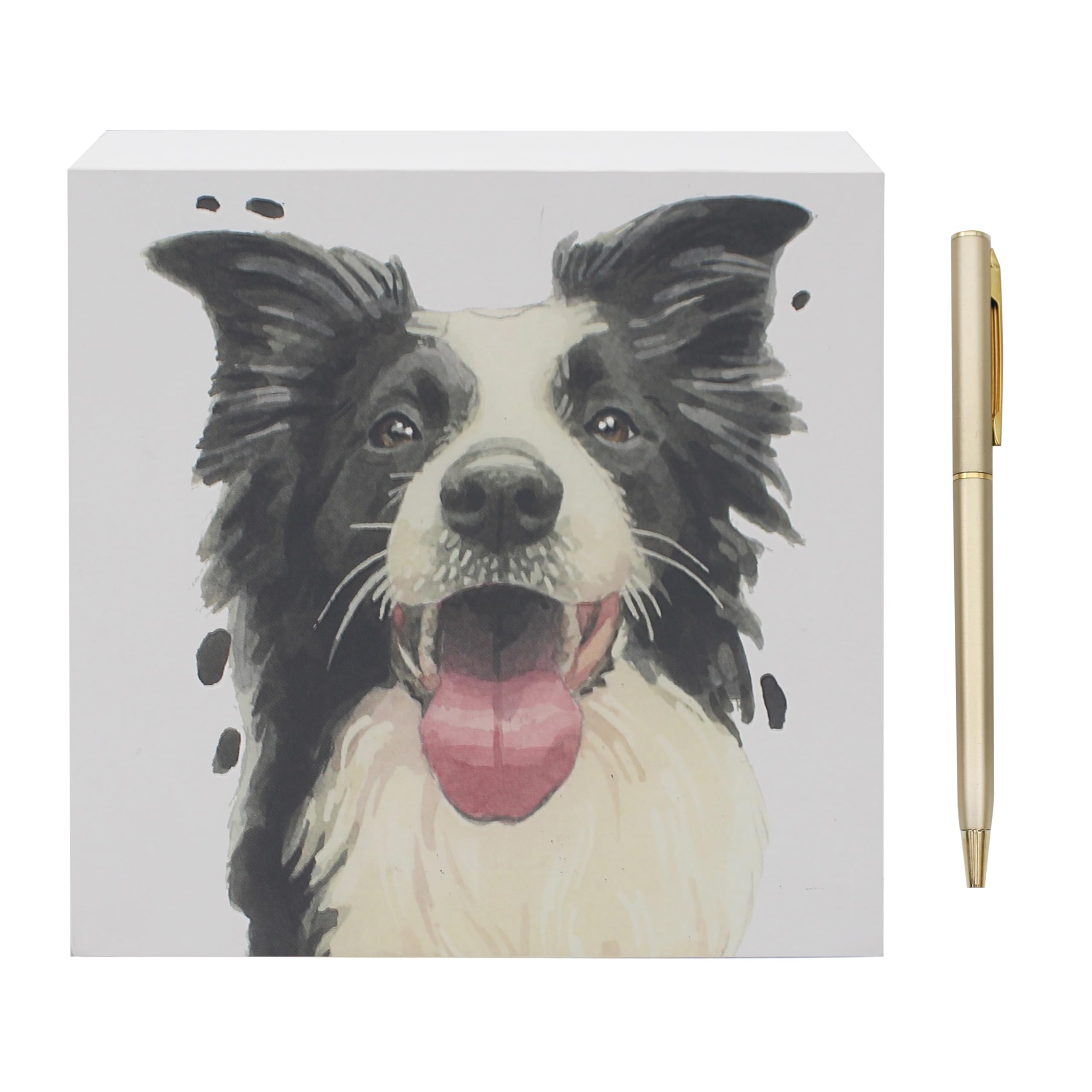 Lesser & Pavey Collie Memo Block Robert James Hull for Home & Office | Stylish Notepads & Writing Pads For Daily Use | Compact Note pad & Memo Pads for Daily Notes & Reminders