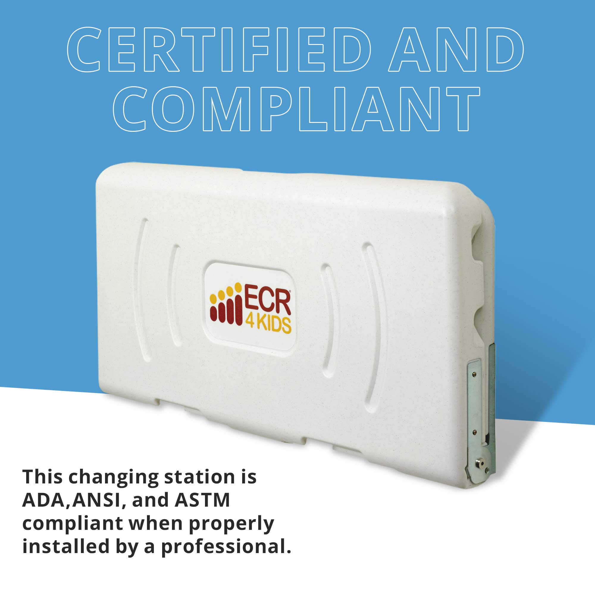 ECR4Kids WallMounted Baby Changing Station with 500 Disposable Liners