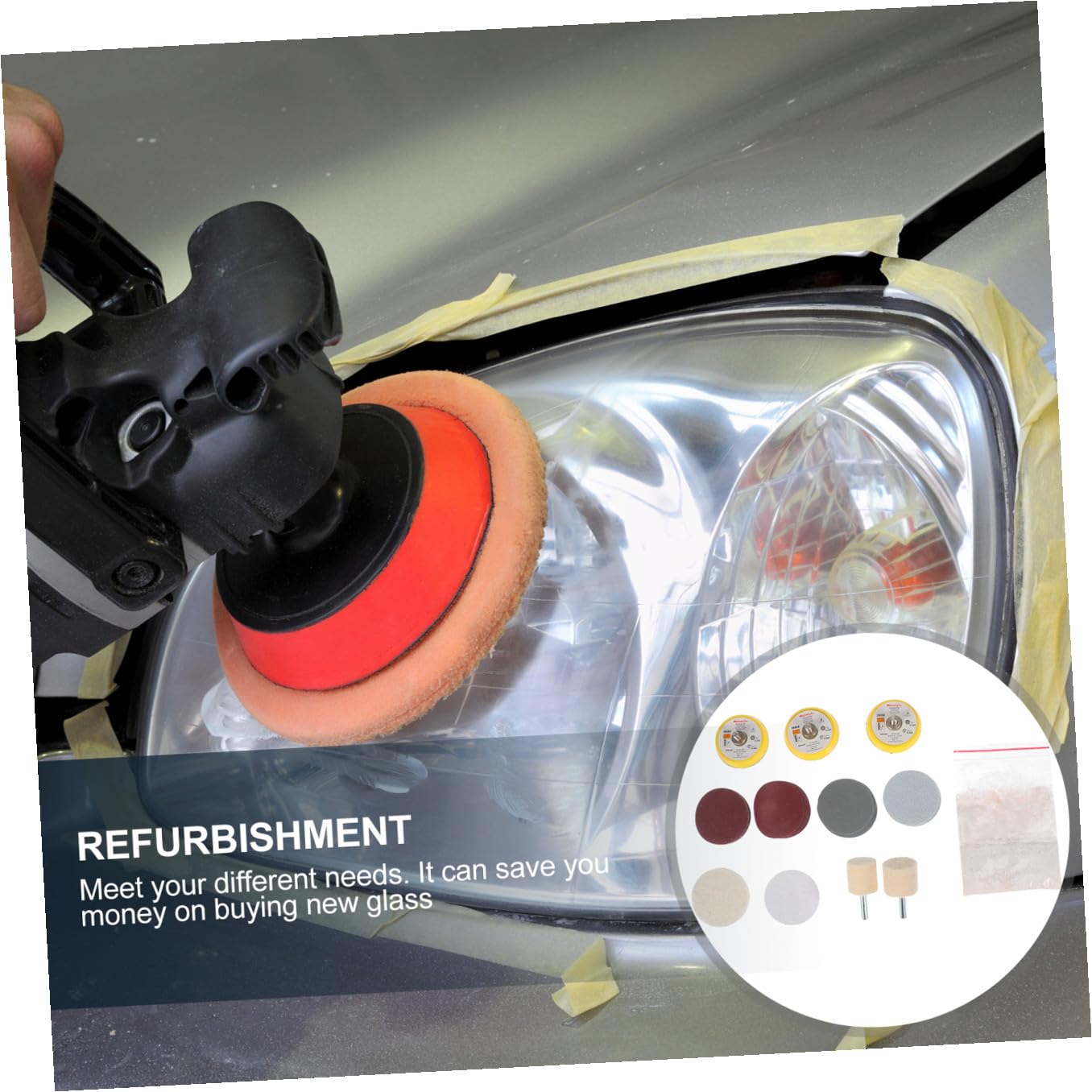 Automobile Polishing Wheel Set Glass Polishing Tools for Glass and Mechanical Parts Easy to Use Kit for Car Detailing