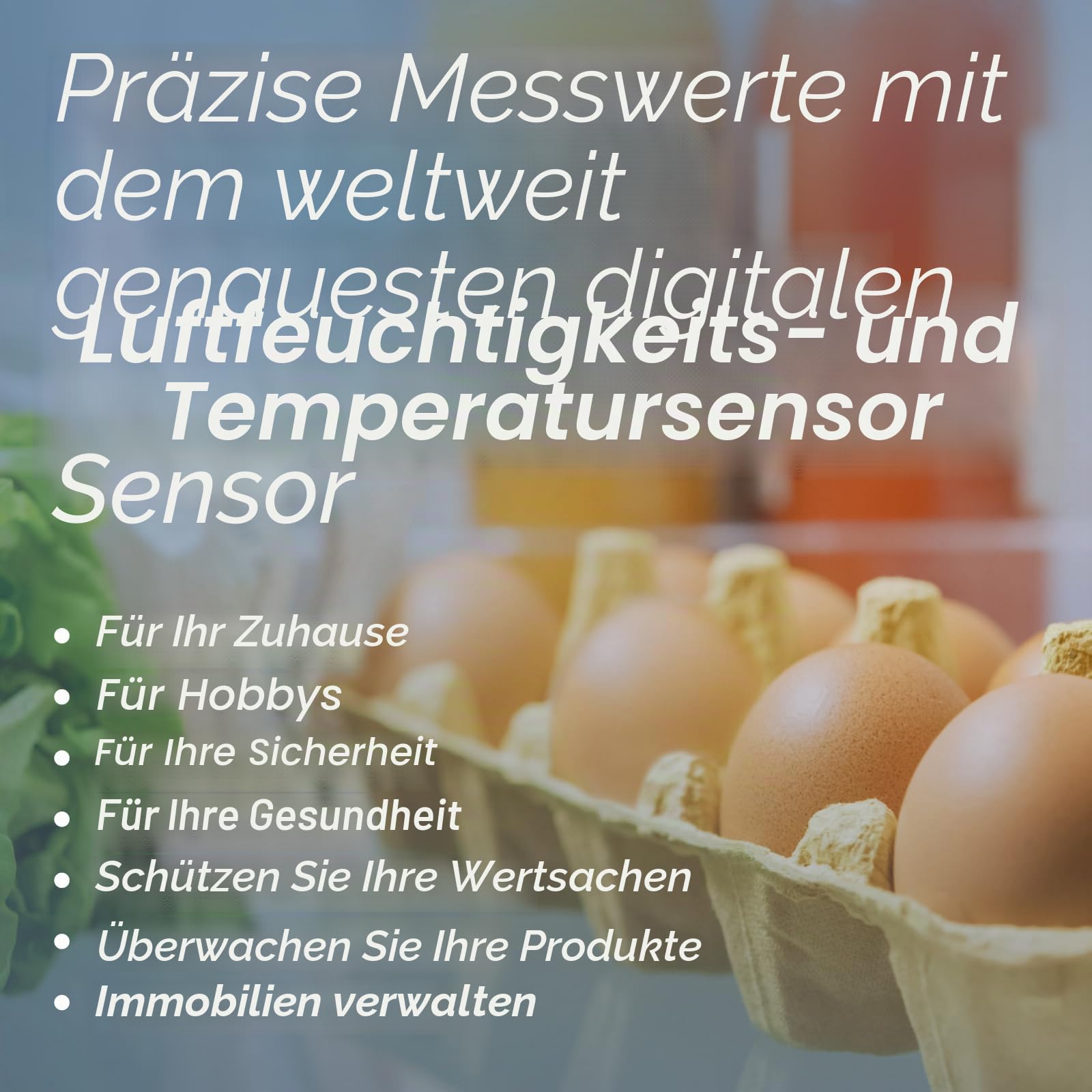 SensorPush HTP.xw Kabelloses Thermometer/Hygrometer/Barometer, extreme Genauigkeit, wasserdicht für iPhone/Android – Smart Sensor mit Warnfunktion für Luftfeuchtigkeit/Temperatur/Druck