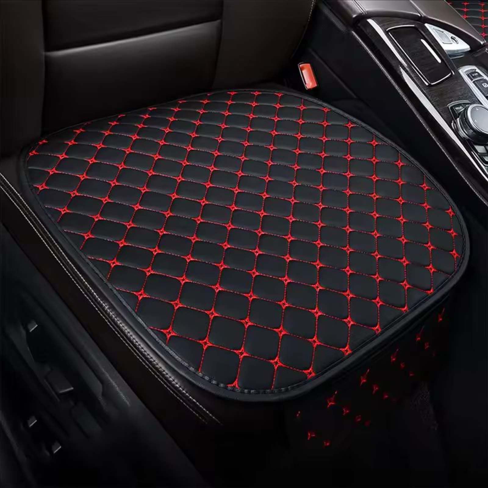 Cojín Asiento Coche para Benz EQS (X296 V297) EQV (B. 447), Transpirable y Antideslizante Cojin Asiento Coche Espuma De Memoria, aliviar la presión,Single-Black Red