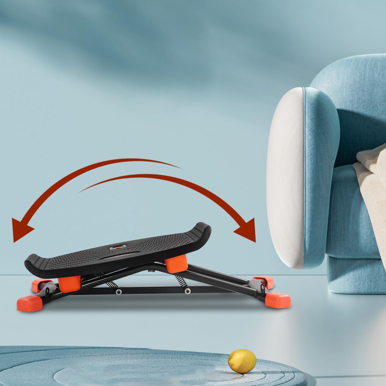 Machine de ski d'intérieur - Appareil d'entraînement de ski pour la maison avec bandes de résistance - Appareil de ski simulé pour entraînement complet du corps - Base antidérapante et affichage des