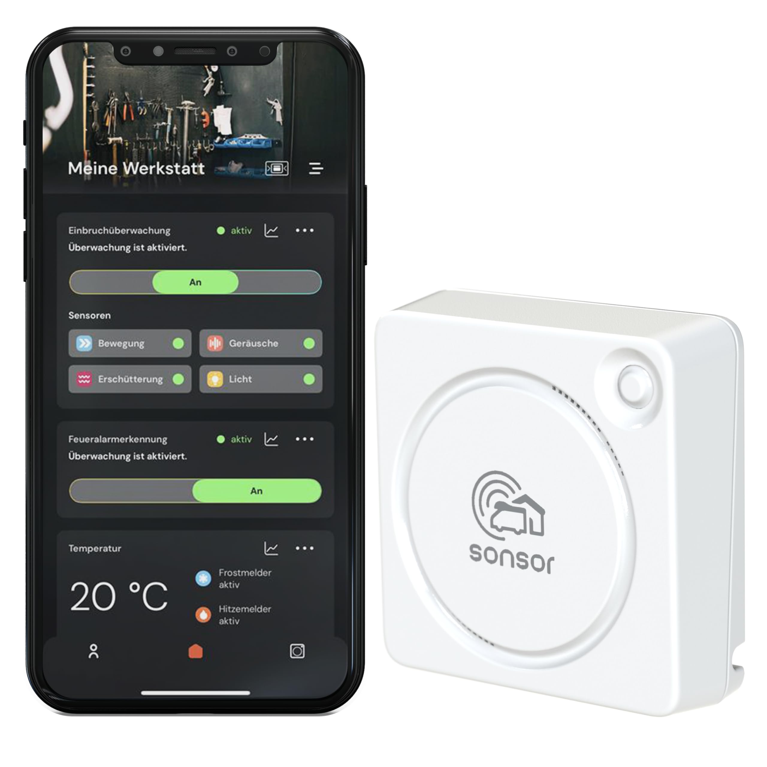 Pironex Pironex sonsor WLAN – Alarmanlage & Raumklimasensor – Produktbeschreibung