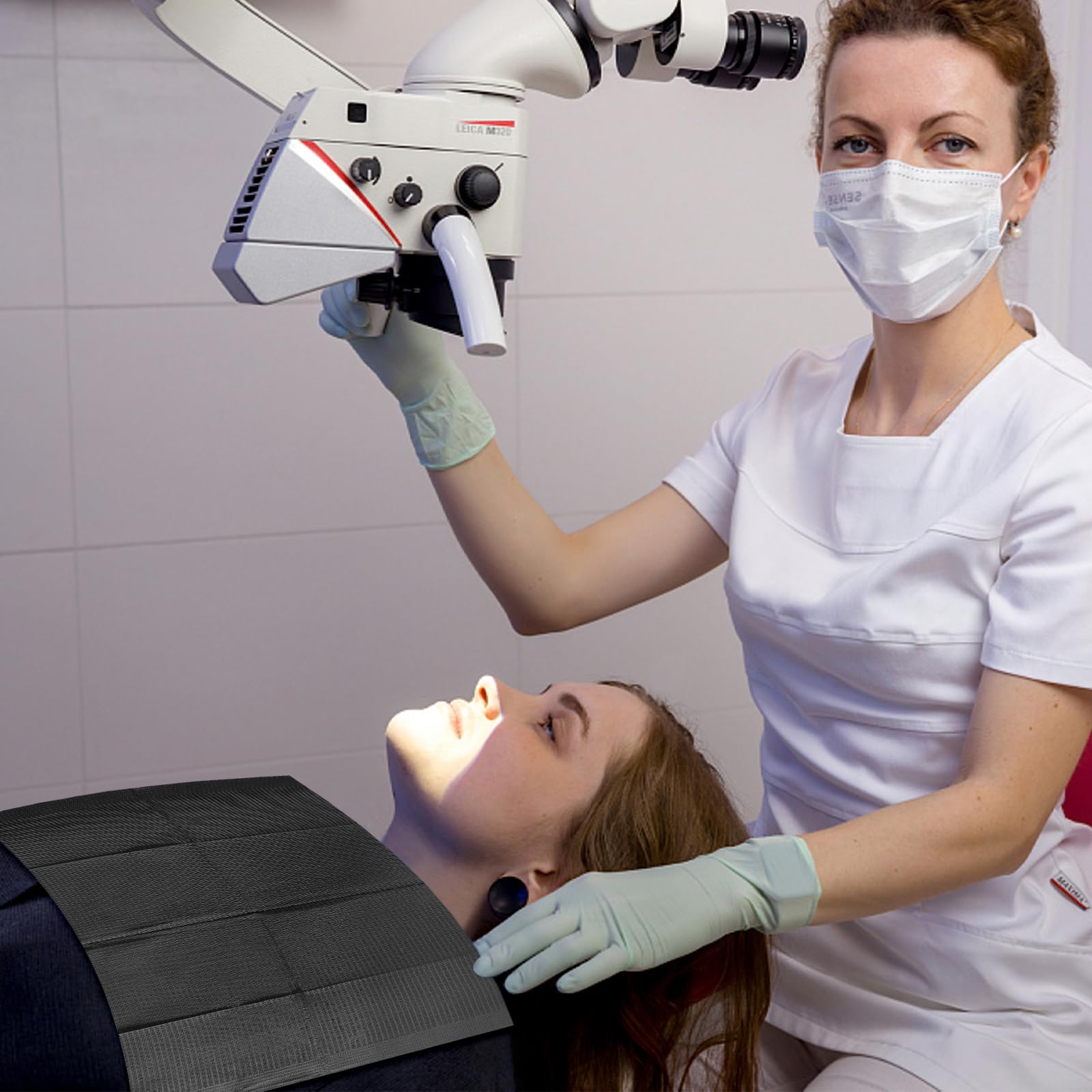 125 pièces de bavoirs dentaires jetables pour patients, 13 "x 18", 3 plis, imperméables, en papier de nappe pour percer les oreilles, les tatouages, les salons de beauté et les cliniques dentaires