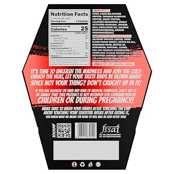 Jolochip Last-Chip-Challenge | World's Hottest Tortilla | Spicy Chip | Extreme Spicy Snack | Carolina Reaper, Scorpion and Ghost Pepper | 5g