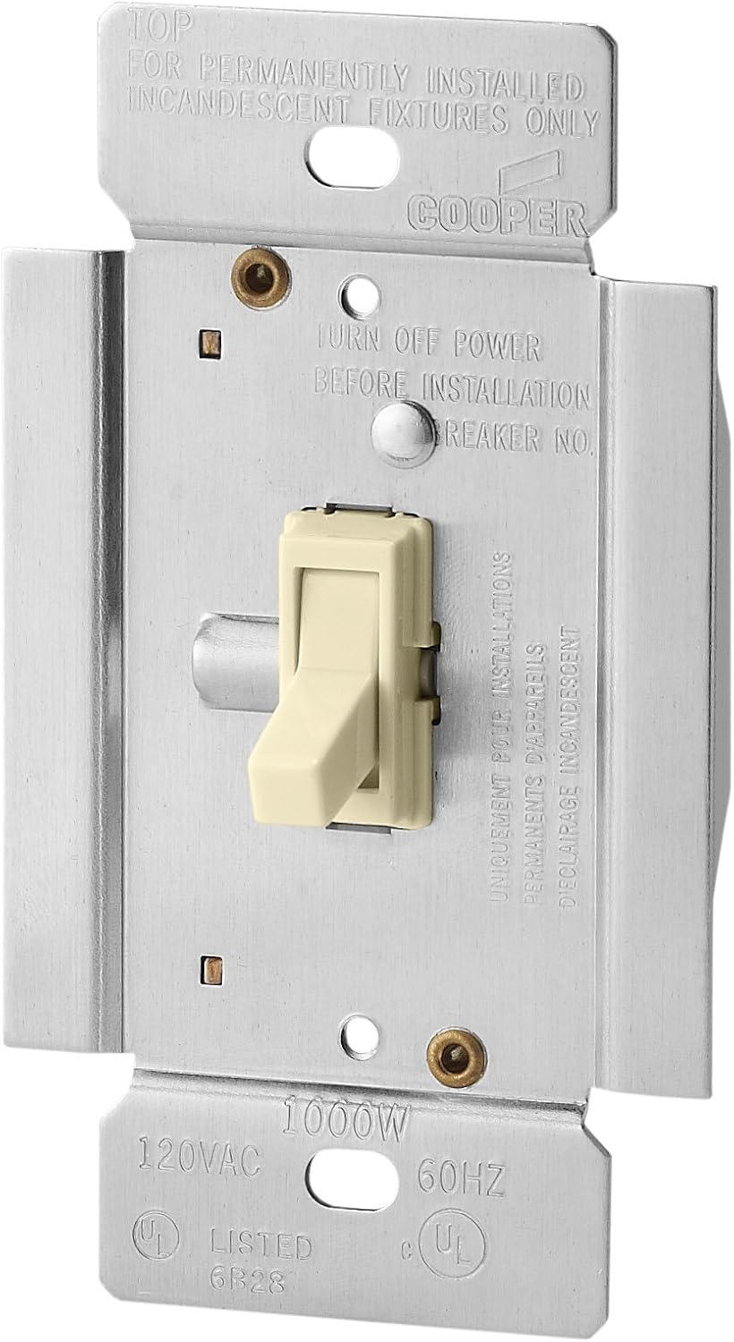 Eaton TI3101-B Trace Dimmer with Combination Single-Pole 3-Way Unit, 1000-watt, Brown Finish