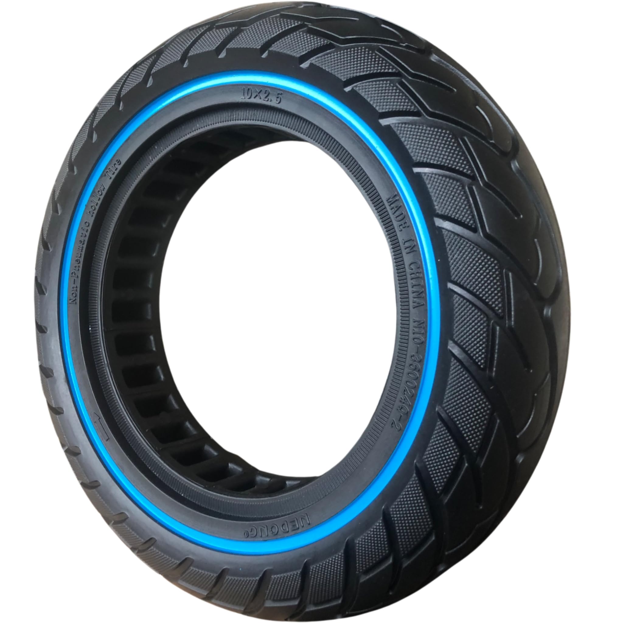 G.V.SHOP® Rueda Maciza 10x2.5 (36mm) para Patinete Eléctrico – Neumático Sólido Antipinchazos Compatible con Xiaomi, Ducati, Lexgo, Vivobike S2 60/70-6.5 (Azul 2pcs+Palanca) — view 4