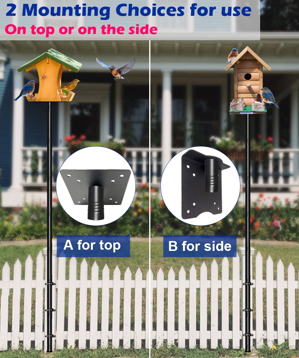 105 Inch Bird Feeder Pole Kit, Heavy Duty Bird House