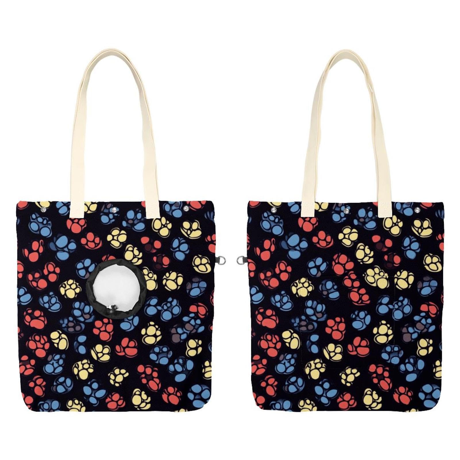 Sac de transport pour animal plein air avec motifs pattes de chien