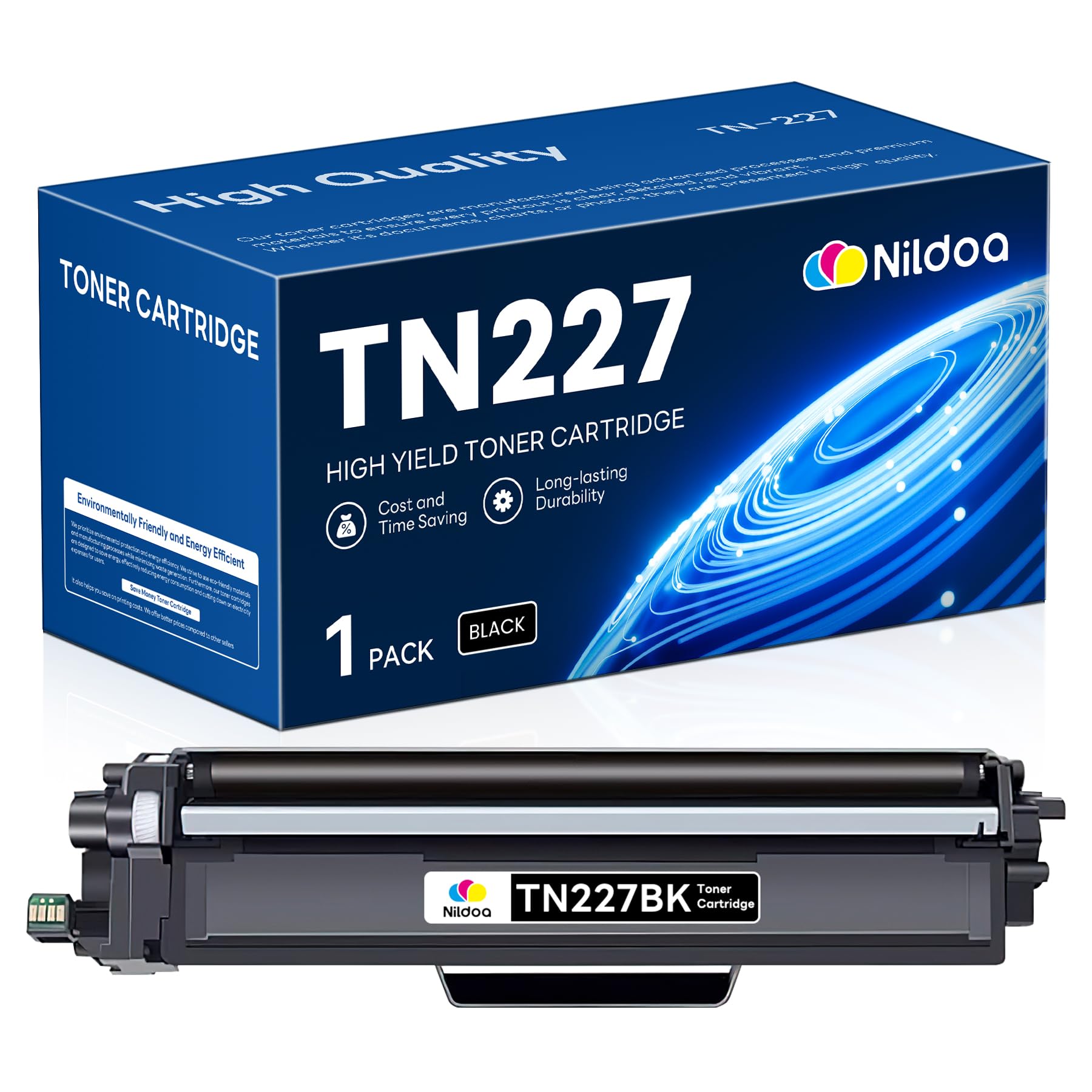 Nildoa TN227 TN-227BK High Yield Black Toner Cartridge