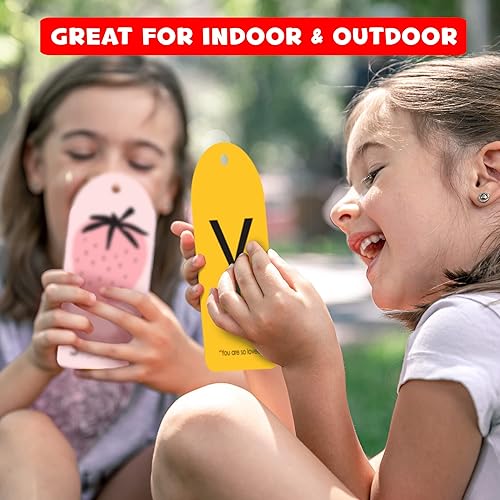 Miniatura 7 de Hapinest My First ABC - Tarjetas flash del alfabeto para bebés y niños pequeños, 26 tarjetas de doble cara con anillo