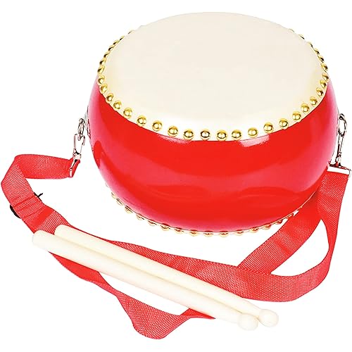 Drums Percussion Chinese Drum Hand Tambourine Taiko Bongos Musical Gifts Instruments for Kids Sensory Learning Set Little Boy Kids Toys