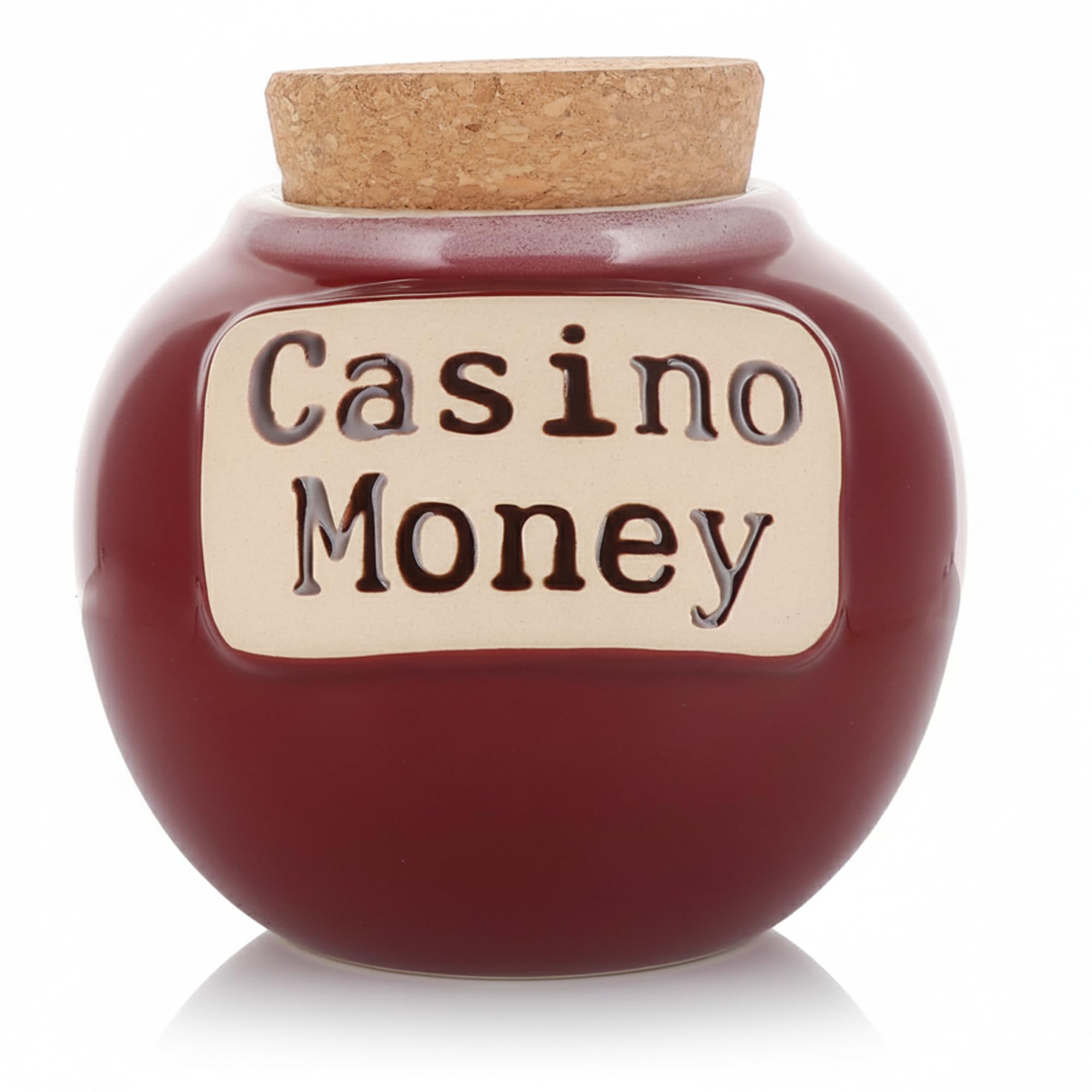 Cottage Creek Casino Money Jar - Slot Machine Piggy Bank with Removable Cork Lid - Premium Ceramic Gambling Bank & Vegas-Themed Home Decor Gift for Casino Lovers, Poker Players, Gamblers, Men & Women