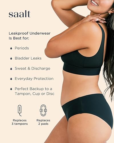 Miniatura 2 de saalt Calzoncillo sin costuras – Ropa interior de época – Regular, pesado y súper absorbente – Sustituye a las almohadillas y tampones