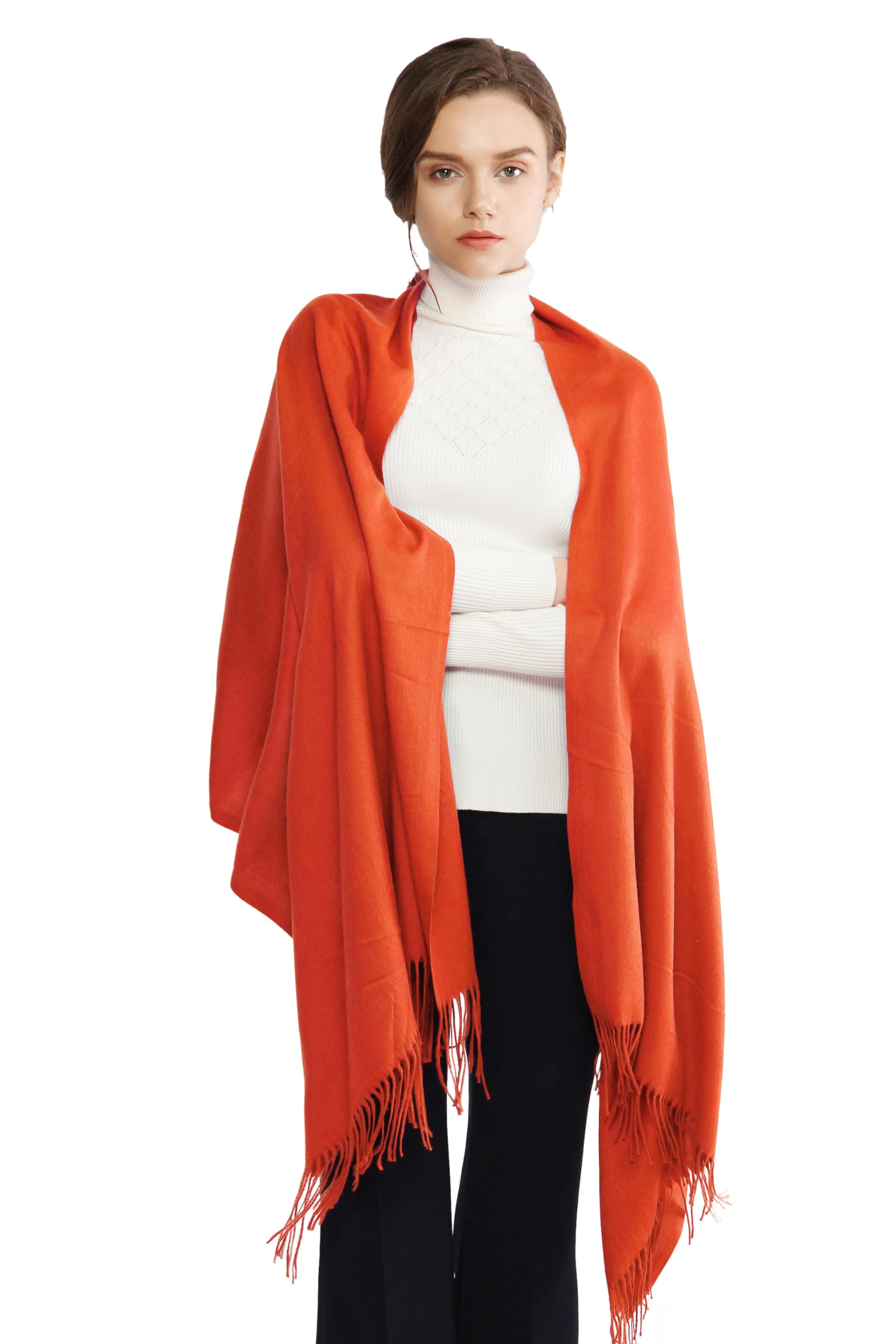 RIIQIICHY Cashmere Winter Warm Scarf Pashmina Shawl Wrap for Women and Men Long Large Soft Scarves