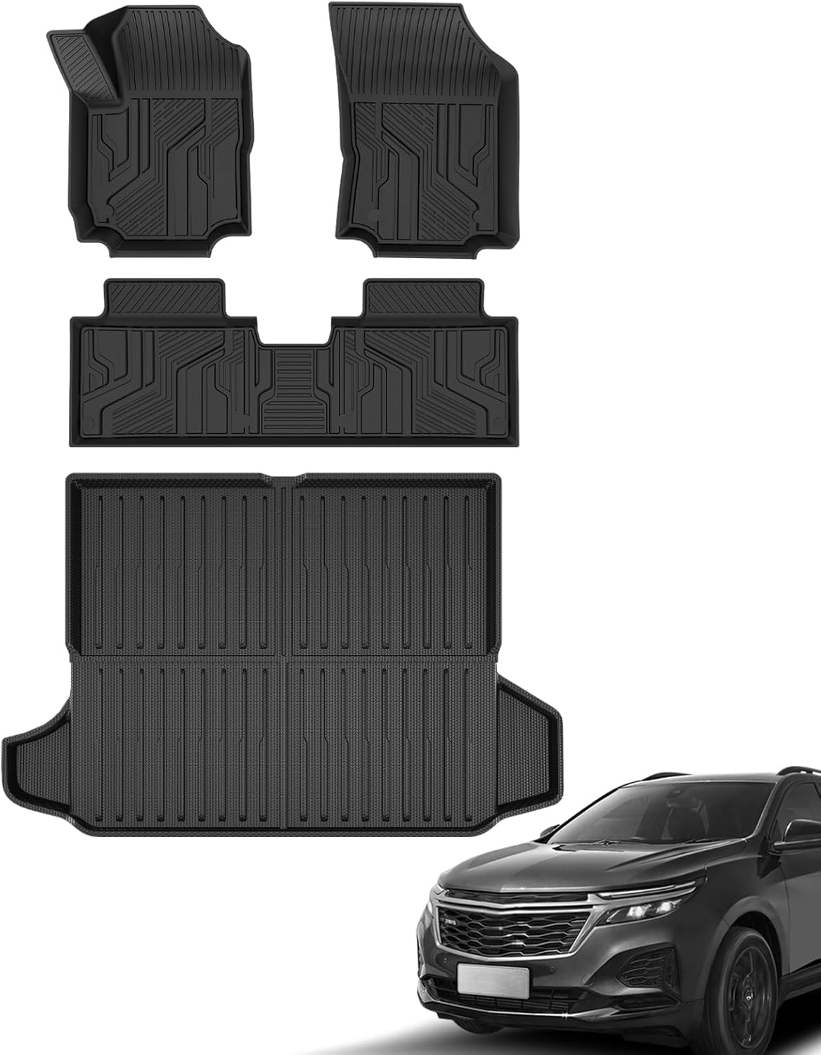 CARESA Floor Mats Cargo Liner for Chevy Chevrolet Equinox