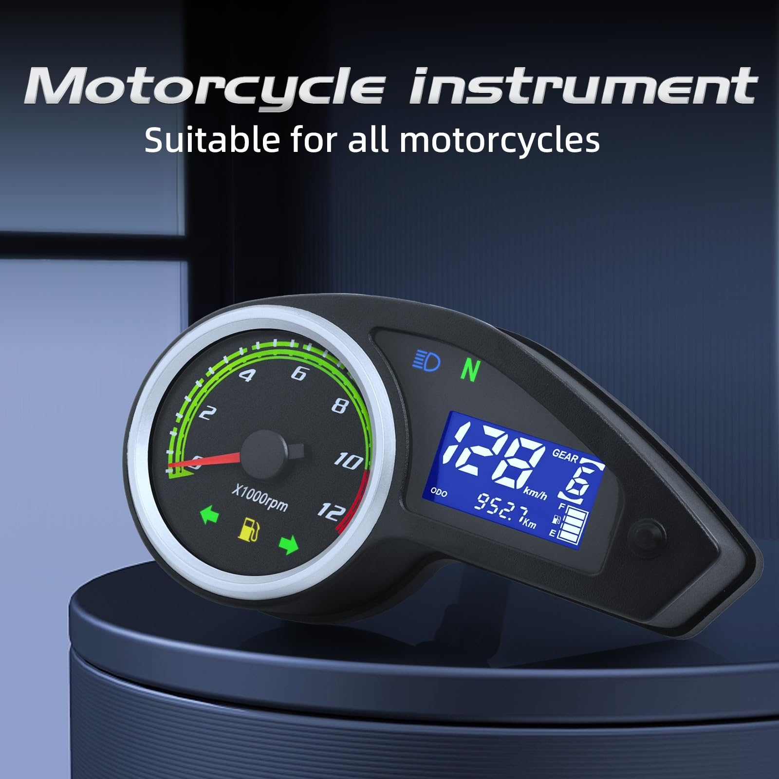 Odómetro Digital Odómetro Digital para Motocicleta, Velocímetro, Tacómetro, Medidores De Nivel De Combustible para Brasil CG Todoterreno GY200 Enduro 250