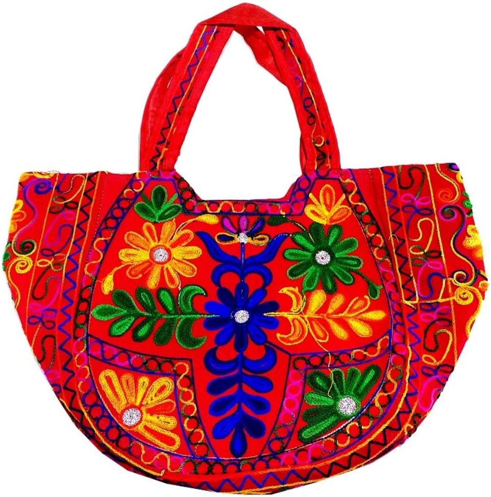 Handmade in India Shree Exports Indian Cotton Monk Bag Bohemian Cross Body Unisex Reversible Hippi Shouler Bag B 127