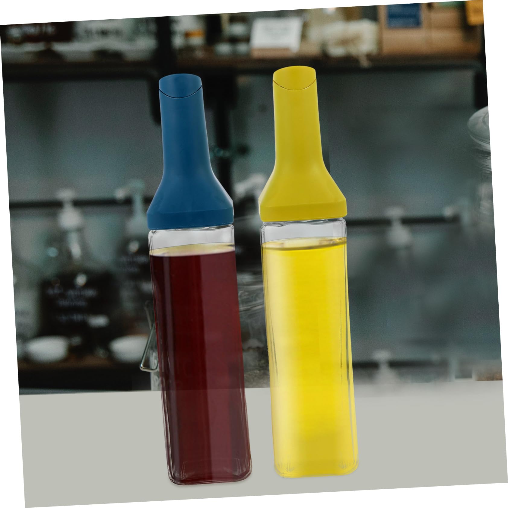 Mikinona 2 Stück Auslaufsichere Glas Ölflasche mit Edelstahl für Küche
