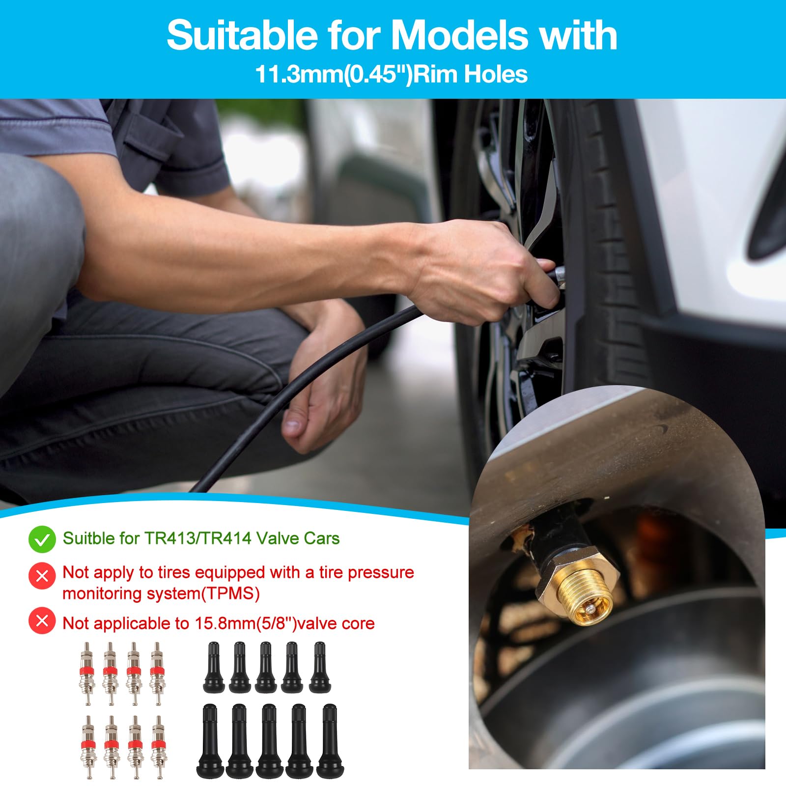 LURICO 23-Piece Tyre Valve Core Repair Tool Kit for Car, Truck