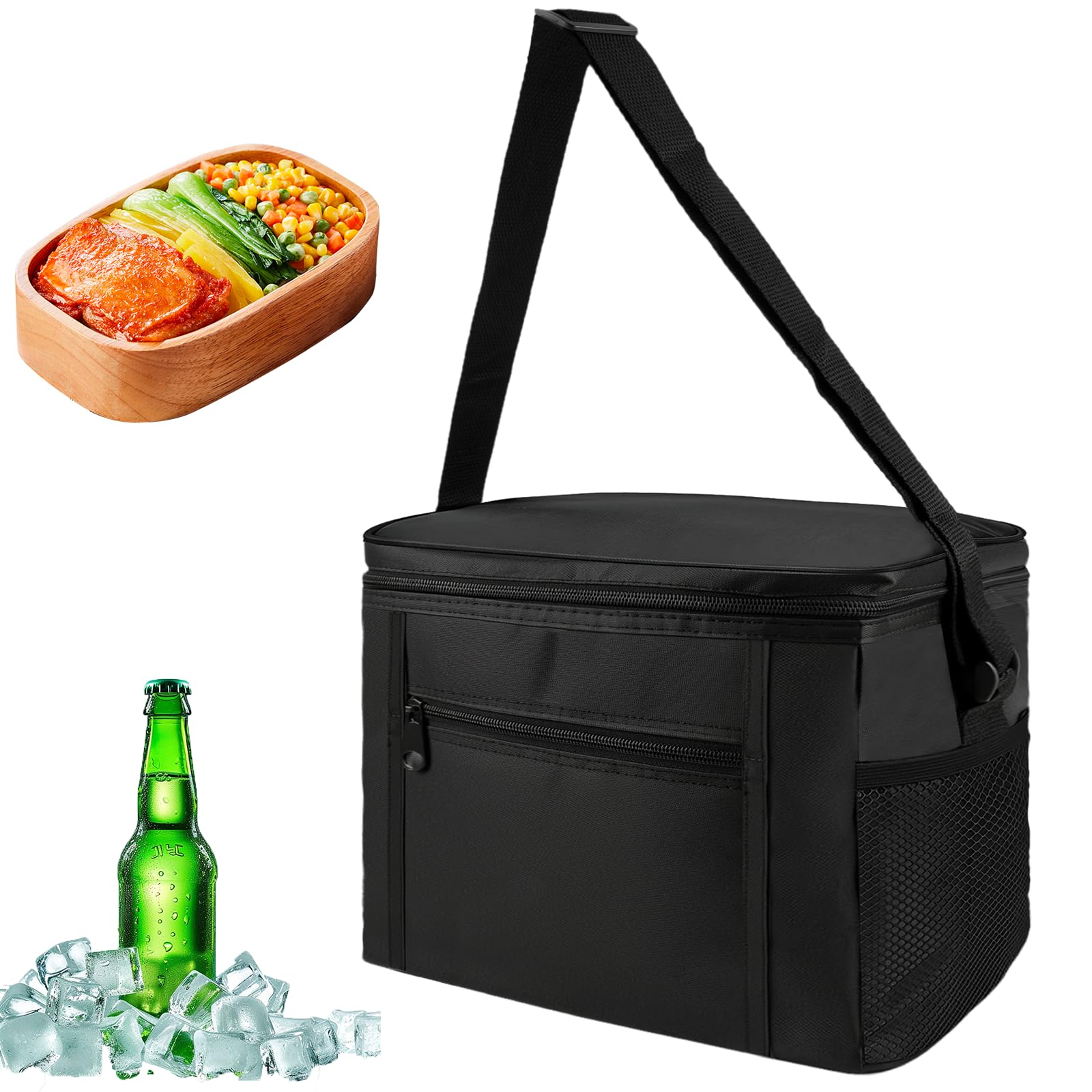 10l Kleine Kühltasche für Unterwegs Kühltasche Faltbar Thermotasche Isoliertasche Picknicktasche Picknick Tragbar Lunchtasche Cooler Bag für Picknic Outdoor Reisen Camping