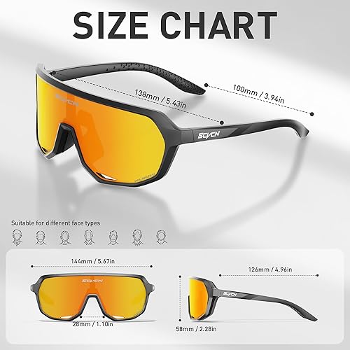 Miniatura 5 de SCVCN Gafas de ciclismo fotocromáticas para hombres y mujeres, lentes deportivos transparentes con protección UV400 para ciclismo, running y MTB,