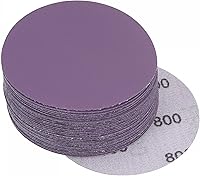 Vista 10 de uxcell 30 discos de lijado morados de 3 pulgadas, 1200 granos, gancho y bucle, papel de arena profesional de óxido de aluminio, pulido húmedo y seco
