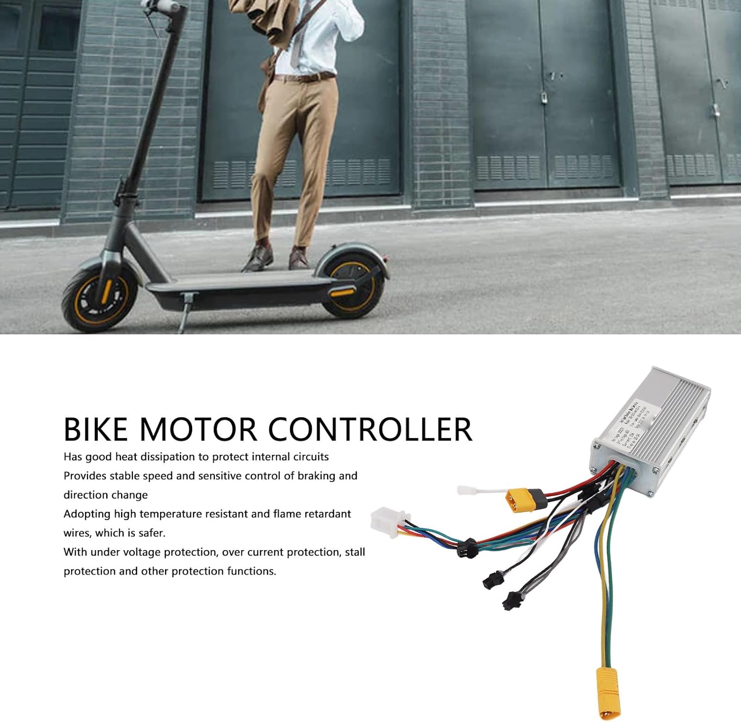 52V 25A Motor Controller, 52v Controller, Dual Drive Electric Scooter Brushless Controller, Electric Controller Accessory