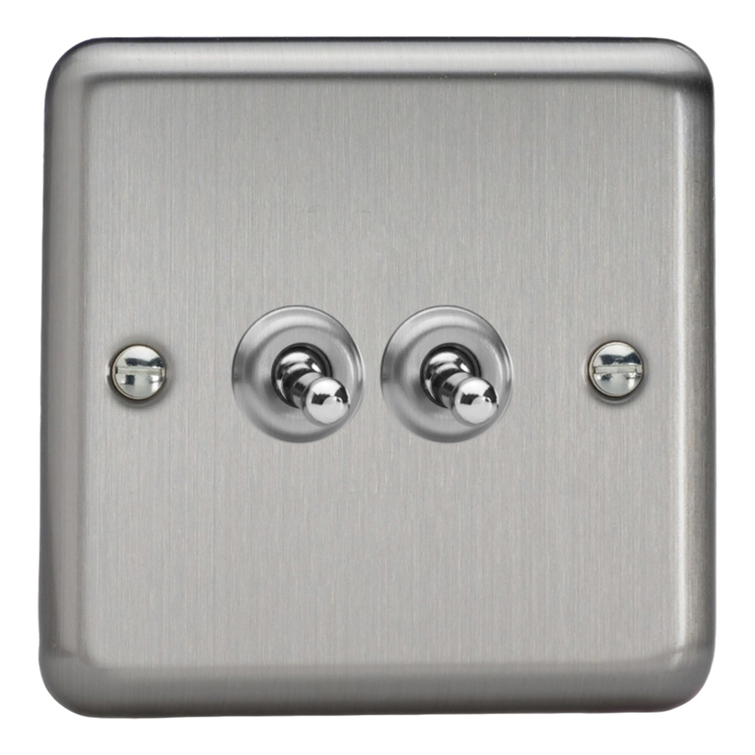Varilight XST2 - Interruttore a levetta a 2 vie, 10 A, 1 o 2 vie, cromato opaco
