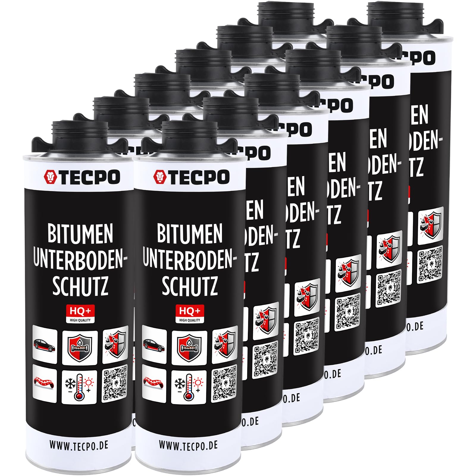 TECPO Protezione sottoscocca bitume nero 12 litri UBS presa di aspirazione anticorrosione, anticorrosione, sottoscocca auto, a lungo termine