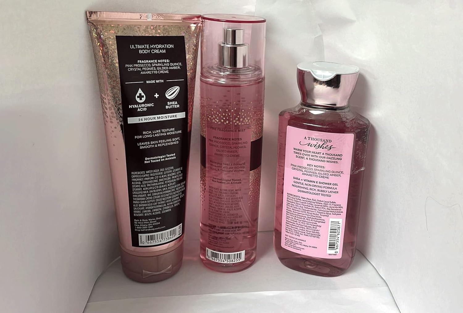 A Thousand Wishes Body Care Set. Shower Gel 10 Fl Oz, Fine Fragrance Mist 8 Fl Oz and Body Cream 8 Fl Oz : Beauty & Personal Care
