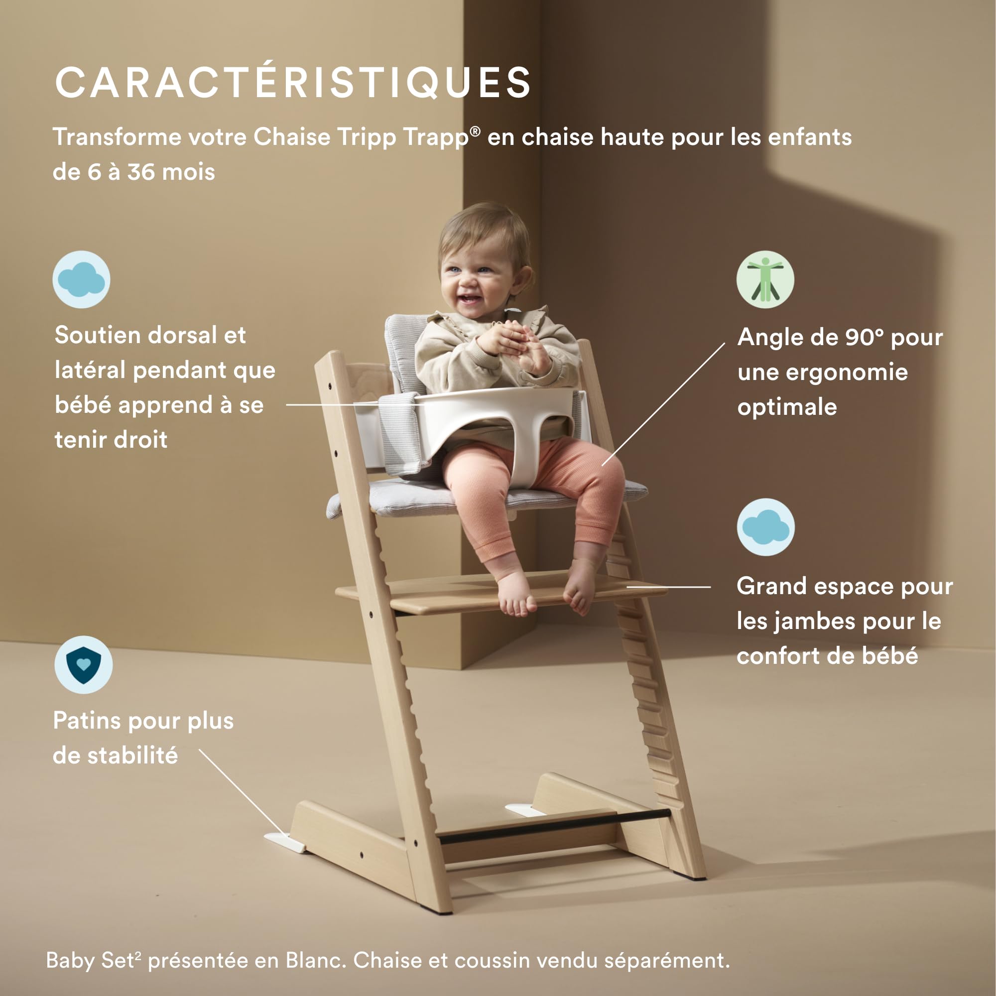 Baby Set 2 pour chaise Tripp Trapp Heather mauve - Stokke