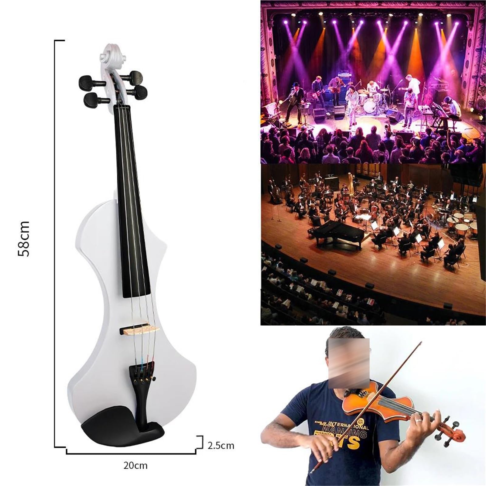 Violon Un Ensemble De Violon Électrique Silencieux 4/4 Parfait Pour Les Débutants.