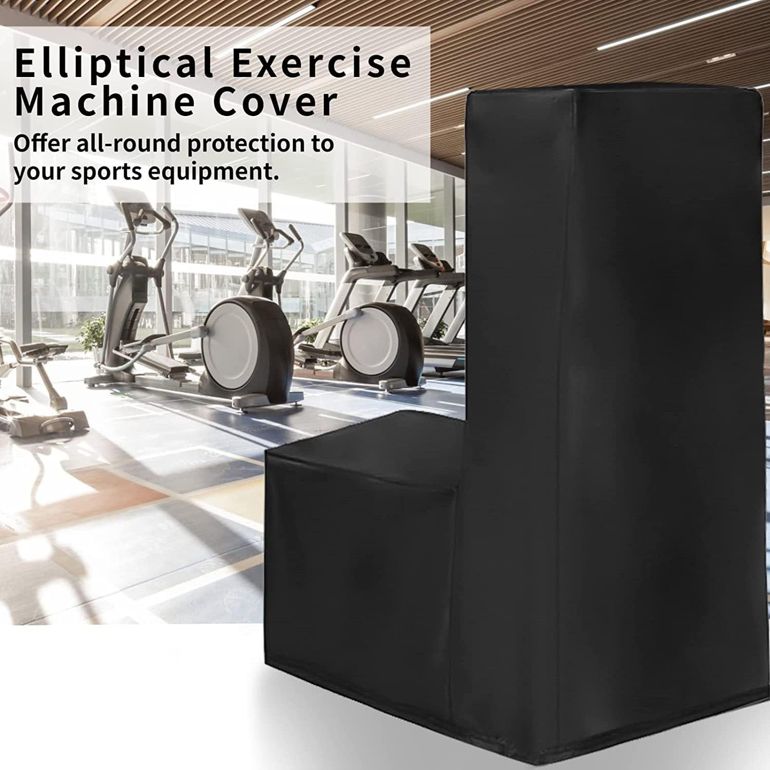 Crosstrainer-Abdeckung Ellipsentrainer-Abdeckung 420D Oxford Vollständige Abdeckplane Heimtrainer Crosstrainer Fahrradabdeckung Innen Außen Elliptische Maschinenabdeckung(Size:420D/181x74x165cm,Color: