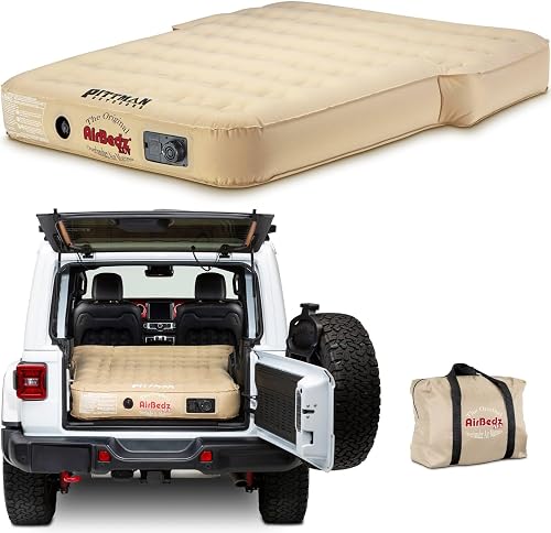 Pittman Outdoors AirBedz PPI XUV Tan Jeep, SUV and Crossover Vehicle Rear Seats Mattress (with Built-in Rechargeable Battery Air Pump)