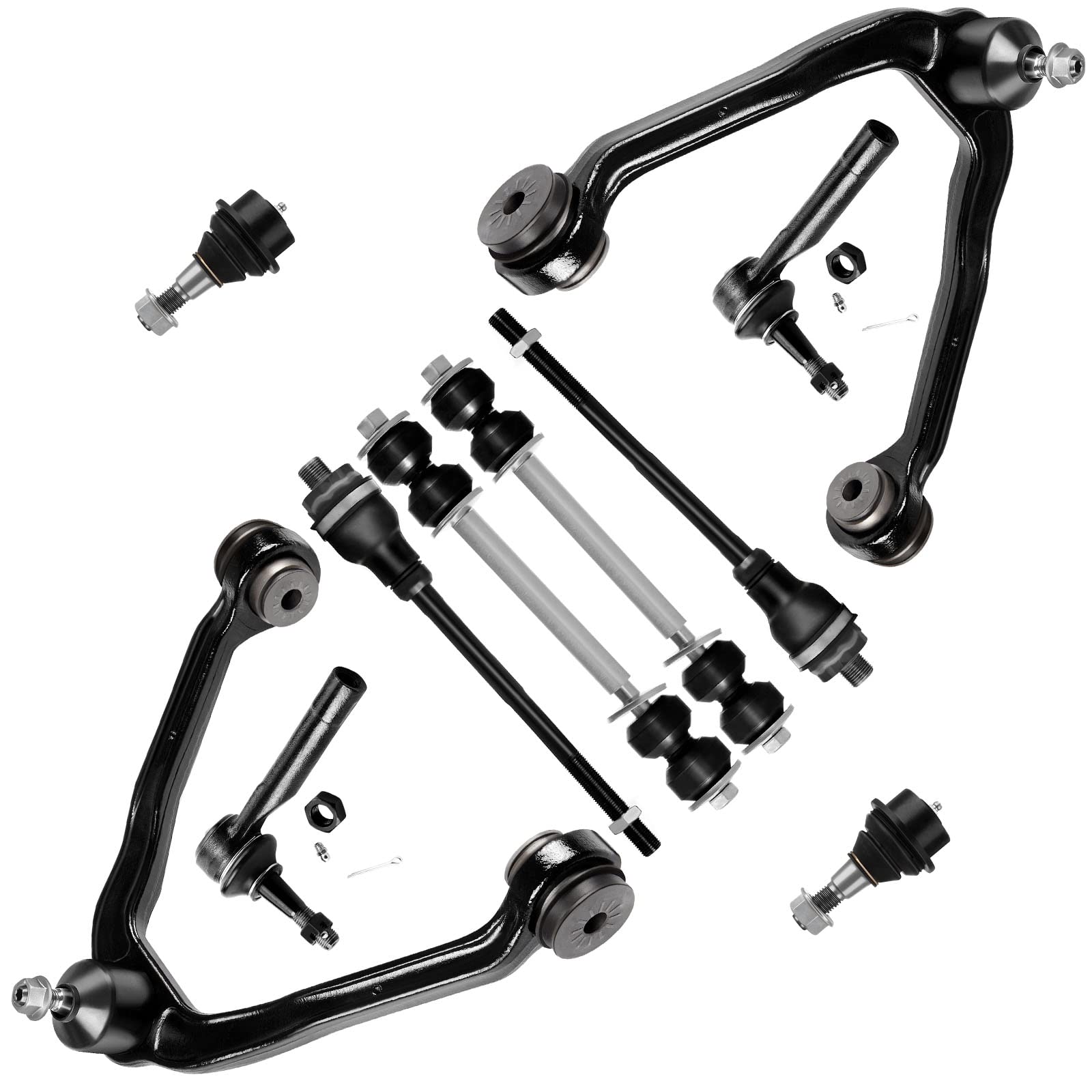 SCITOO 10pcs Suspension Kit For 1999-2006 For Chevy Silverado 1500 2000-2006 Tahoe 1999-2006 For GMC Sierra 1500 - With Suspension Parts Upper Control