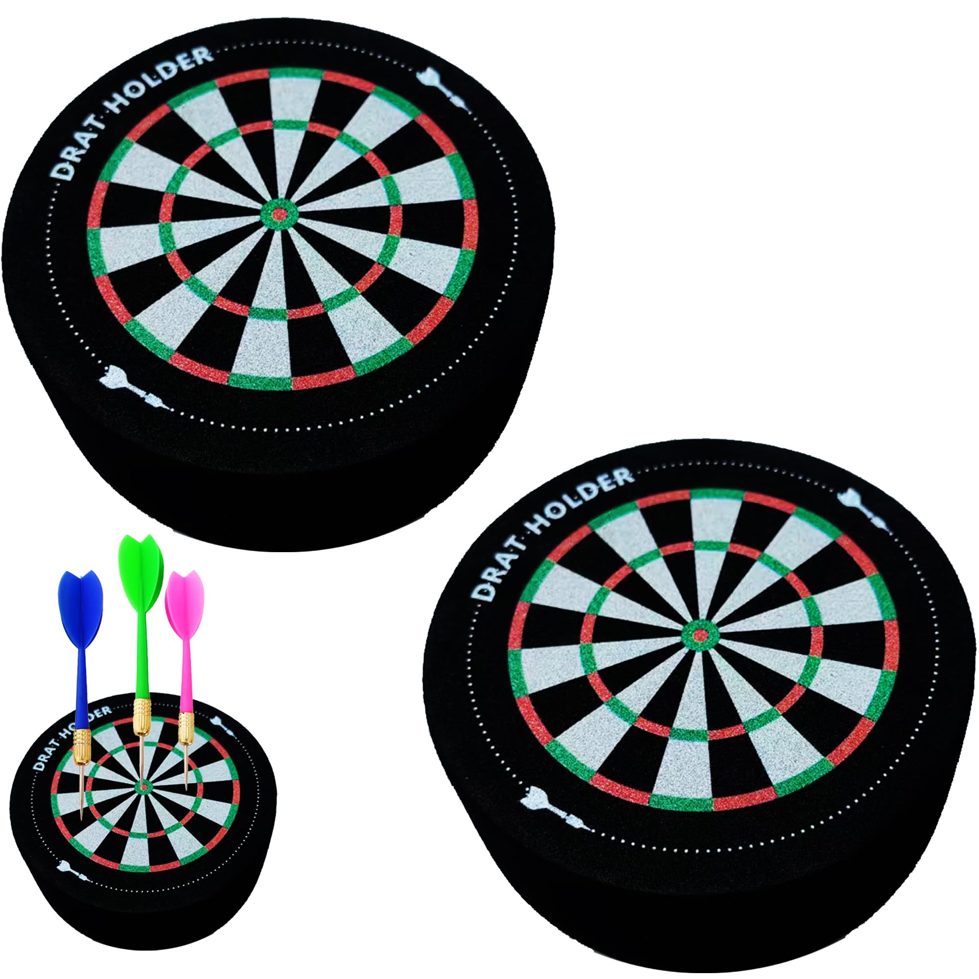 Darts Accessories-2Pcs 10cm Dart Holder Stand,Mini Darts Station Storage Gifts for Men,Dartboard stand Personalised Space-Saving Dart Base Station for Steel or Soft Tip Dart Home & Club Use(B)