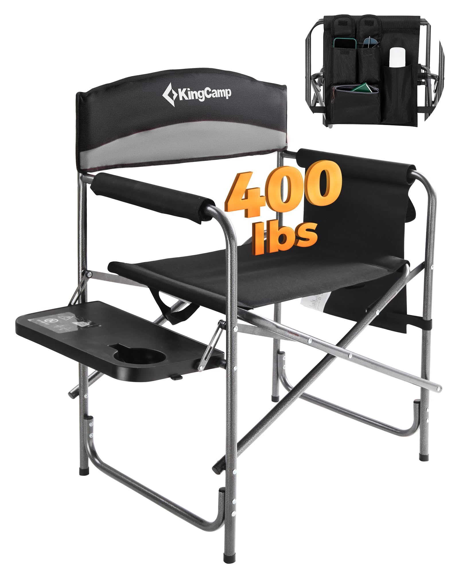 Kingcamp Oversized Directors Camping Chairs For Adults Up To 180