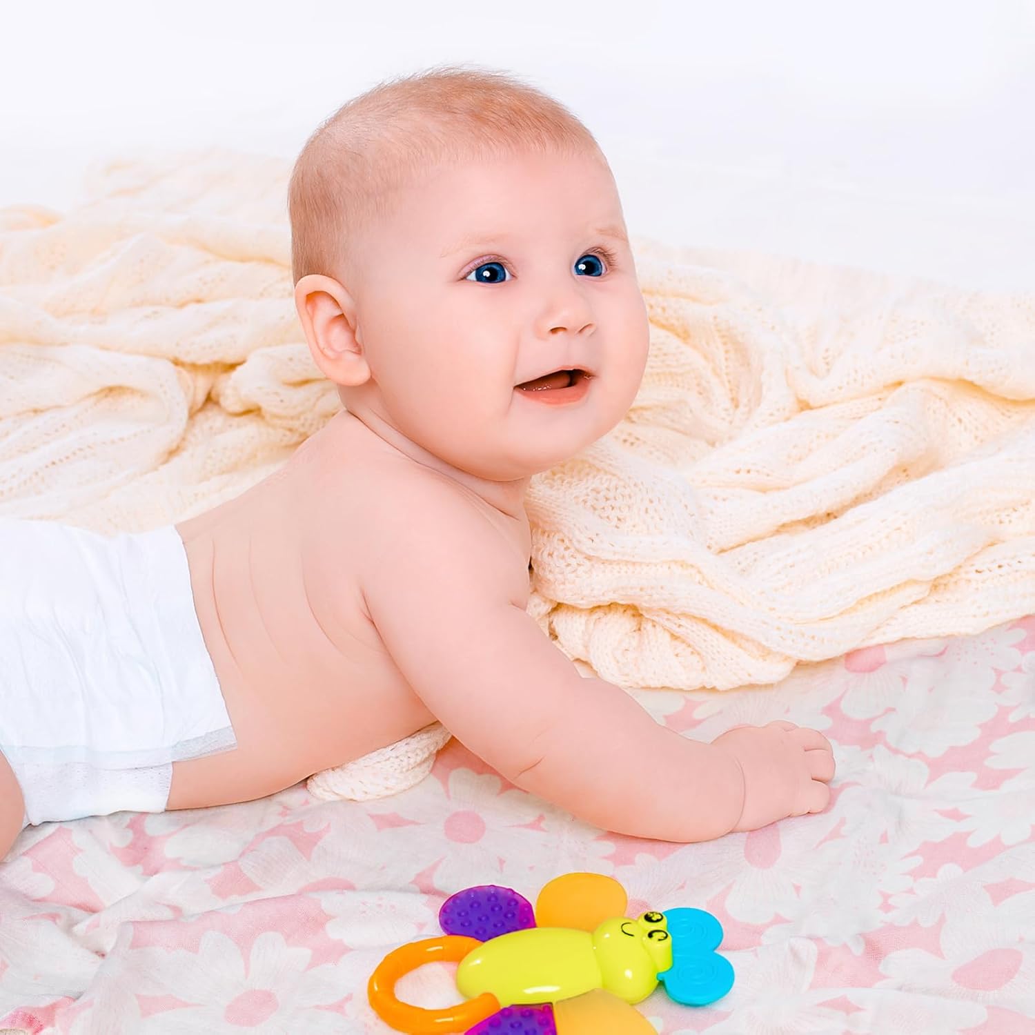 GLLQUEN BABY Receiving Blanket Boy Cotton Muslin Swaddle Blankets Girl Newborn Squares Breathable & Soft Thin Baby Blankets Cloths Double Absorbent Infant Swaddling Wrap - 6 Pack (Rosebud) - Image 9