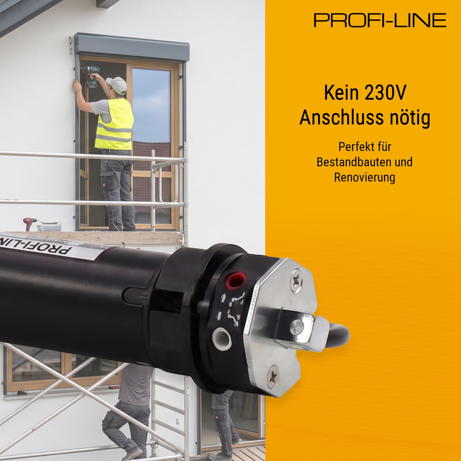 PROFI-LINE 12V Mini Rollladenmotor SW40 Rohrmotor 6Nm 15 kg für Gleichstrom