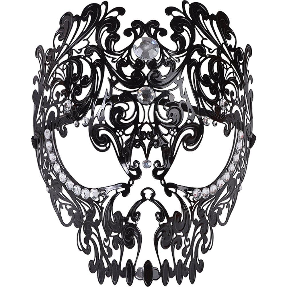 Masquerade Mask Hollow Out Metal Iron Full-face Mask Elegant Venetian Party Mask Halloween Dress Up Accessories
