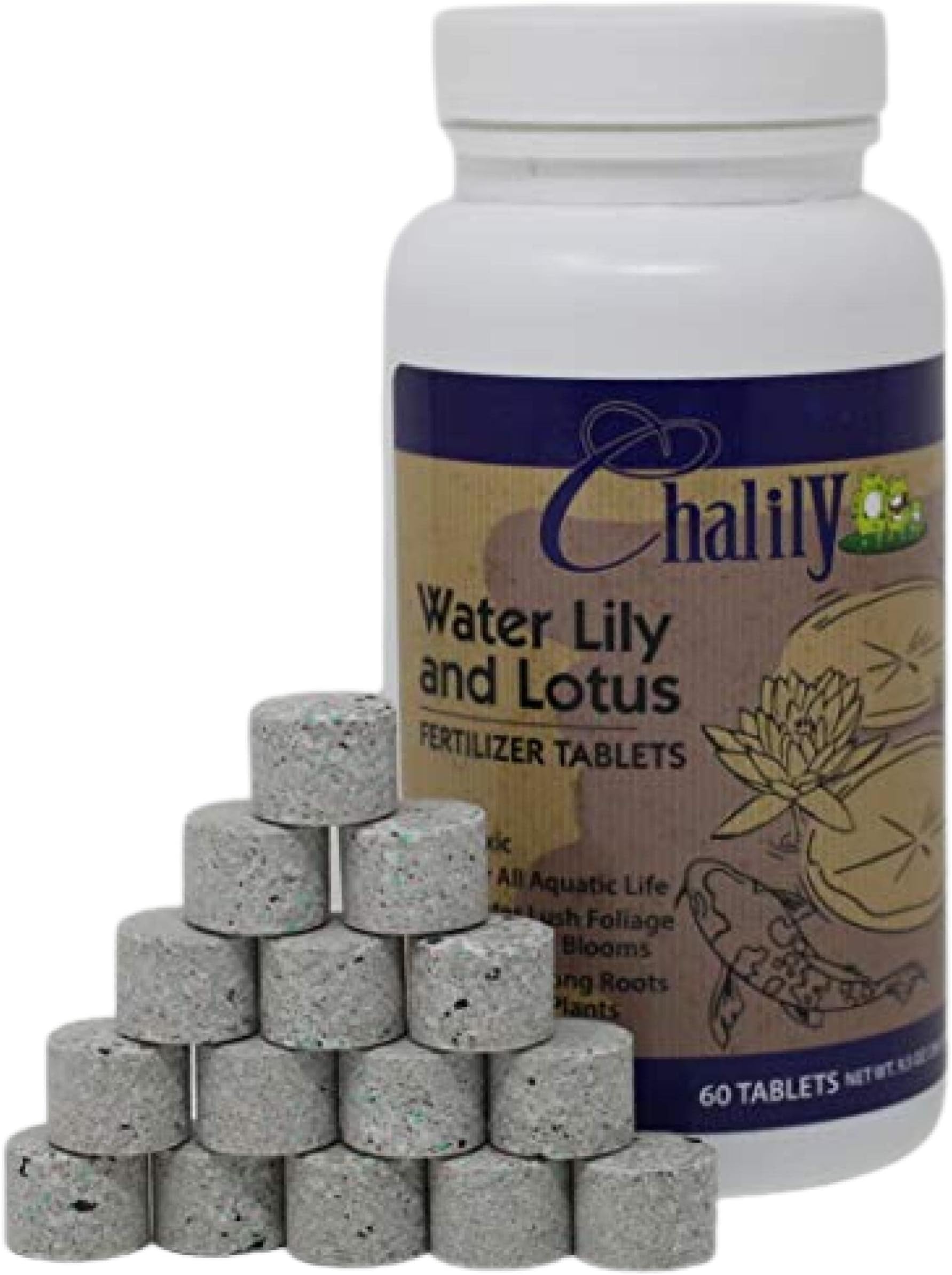 Chalily Aquatic Plant Fertilizer for Water Lily and Lotus | Great for Use in a Pond & Aquarium | Perfect Plant Food (60 Count)