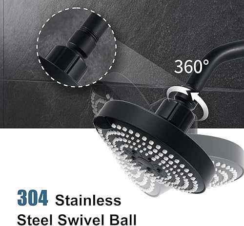 Miniatura 3 de OFFO Cabezal de ducha, cabezal de ducha de alta presión con 6 modos, cabezales de ducha fijos para un fuerte flujo de agua y una experiencia de