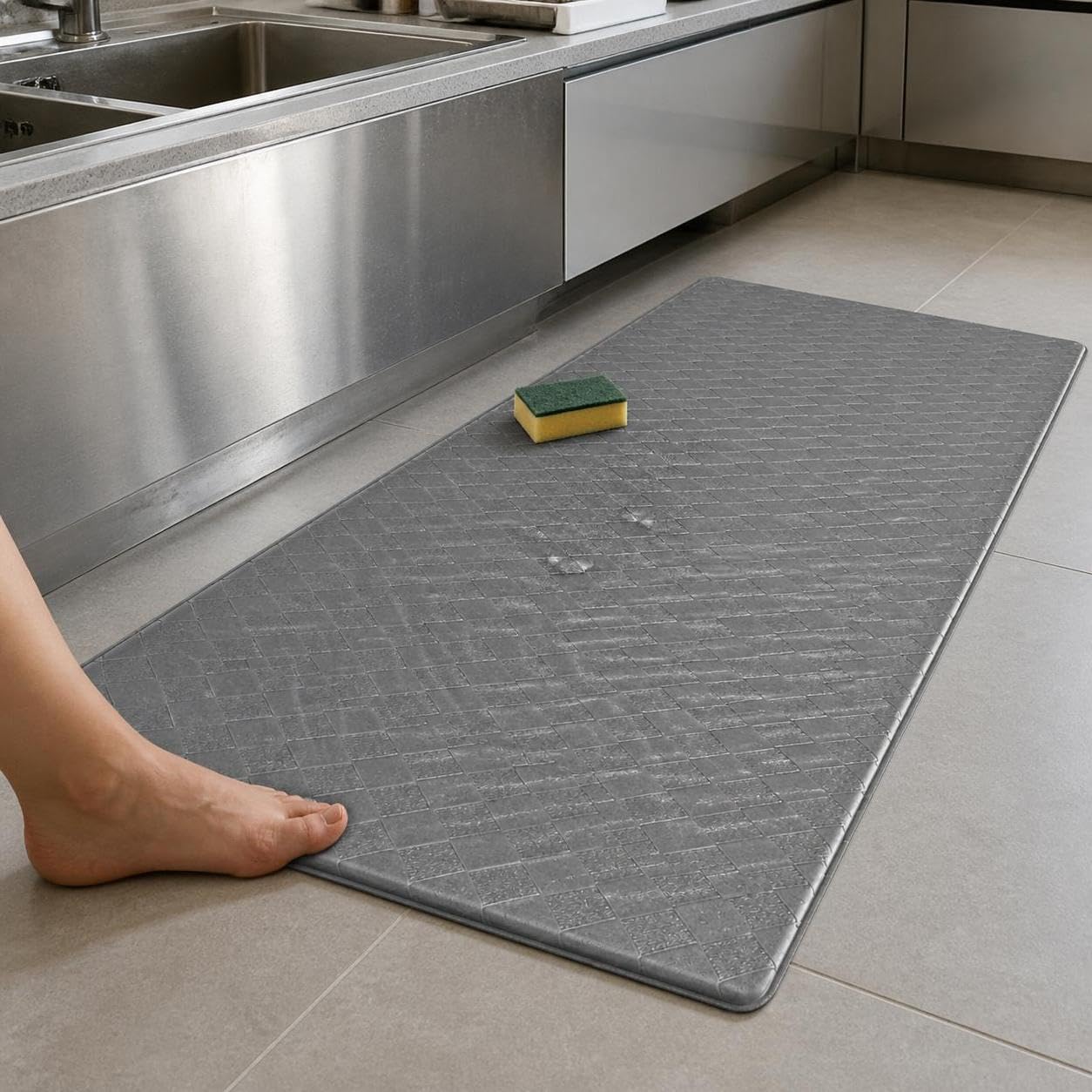Tapis Anti-Fatigue Cuisine PVC 10 mm, 44x75+44x120 cm (Set)