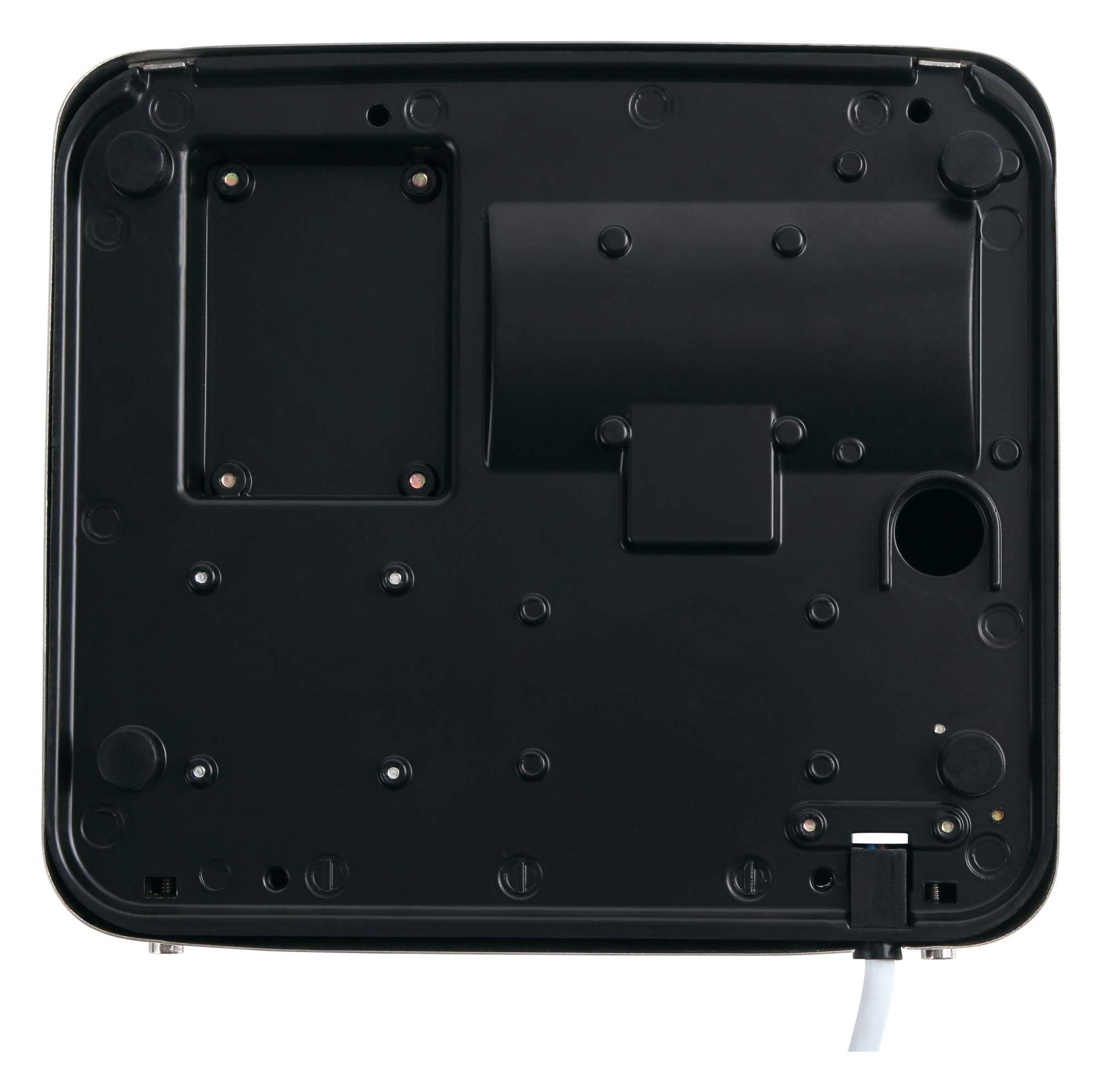 Stagecaptain HD-55 Dryboy Sèche-Mains Mural - Sèche-Mains avec Bouton-Poussoir - Puissance : 2300 Watts - Construction métallique Robuste - Facile à Installer - Gabarit de perçage Inclus - Argenté