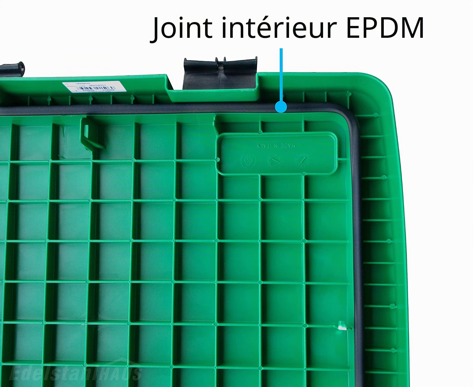 DAKEN Récipient à épandre avec pelle 108 l Vert Boîte à sel de déneigement Bac à sable Bac de stockage, boîte à saupoudrage, bac à sel, service d'hiver avec pelle