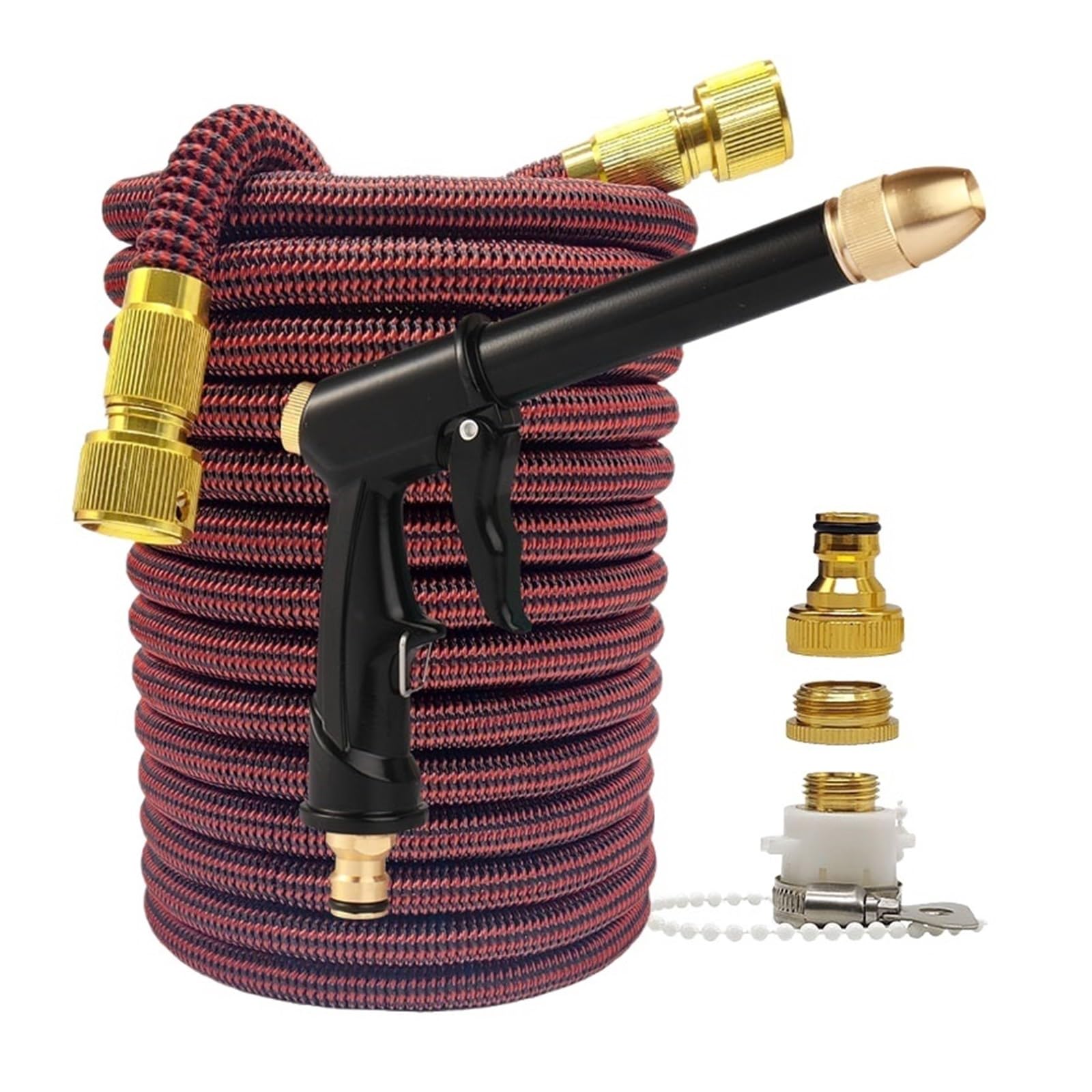 Tubo da giardino leggero espandibile Tubo flessibile ad alta pressione dell'acqua del giardino 2,5-30 metri Tubi flessibili espandibili delle bande for l'irrigazione dell'azienda agricola del giardino