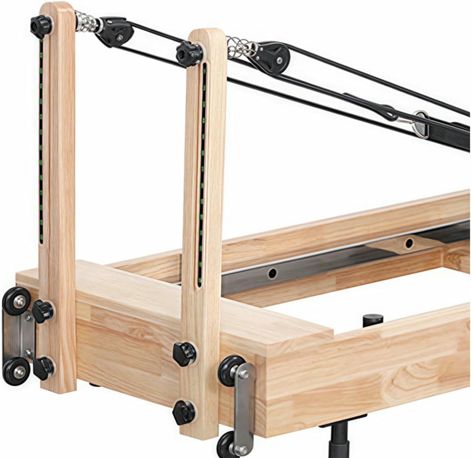Macchina Pieghevole per Pilates Reformer, Estensore per Piattaforma Imbottita per Attrezzatura Pilates con Trampolino per Utenti di Tutti I Livelli