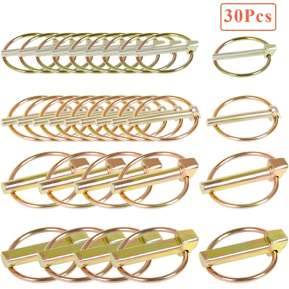 Buy QLOUNI 30Pcs Heavy Duty Lynch Pin Assortment Kit, MultiFunctional